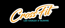 a logo for crossfit les sables d' olonne on a black background