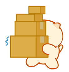 Moving Cute Boxes Cat Tired Sticker - Moving Cute Boxes Cat Tired Stickers
