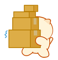 Moving Cute Boxes Cat Tired Sticker - Moving Cute Boxes Cat Tired Stickers