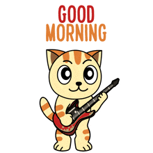 purrlene the cat good morning good morning cat good morning on the guitar