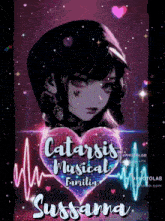 a poster for catarsis musical familia featuring a girl