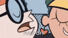 a couple of cartoon characters are kissing and one of them is giving the other a kiss .