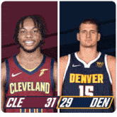 Cleveland Cavaliers (31) Vs. Denver Nuggets (29) First-second Period Break GIF - Nba Basketball Nba 2021 GIFs