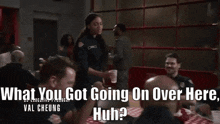 Station 19 Vic Hughes GIF - Station 19 Vic Hughes What You Got Going On Over Here Huh GIFs