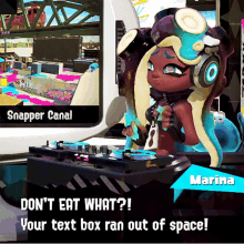 what marina splatoon2 dont eat what text box