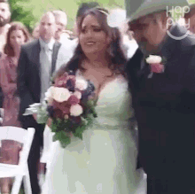 Walking Down The Aisle Happily GIF