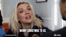 Merry Christmas To Us Sylvie Brett GIF - Merry Christmas To Us Sylvie Brett Chicago Fire GIFs