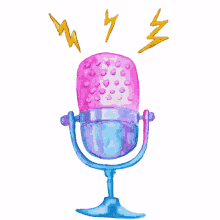 podcast microphone colorsnack watercolor talking