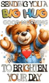 a teddy bear is holding a red heart and giving a thumbs up .