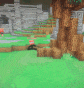 a minecraft game with a tnt box in the middle