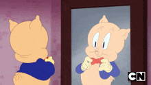 Arreglando Mi Corbata De Moño Porky GIF - Arreglando Mi Corbata De Moño Porky Looney Tunes GIFs