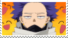 a cartoon of a man with a beard and purple hair .