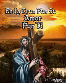 Jesus Con La Cruz Perdoname Jesus GIF - Jesus Con La Cruz Perdoname Jesus Por Pagar Por Mis Pecados GIFs