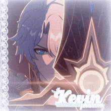 a drawing of a man with the name kevin on it