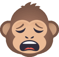 Weary Monkey Monkey Sticker - Weary Monkey Monkey Joypixels Stickers