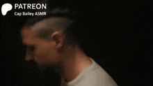a man says " thank you by the way " in front of a black background