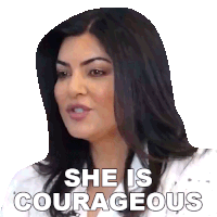 She Is Courageous Sushmita Sen Sticker - She Is Courageous Sushmita Sen Pinkvilla Stickers