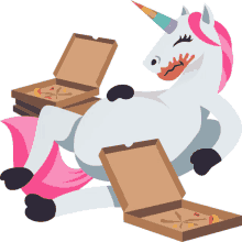 satisfied unicorn life joypixels full stomach unicorn