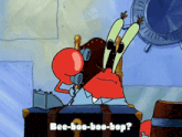 a cartoon character says bee-boo-boo-bop on the phone