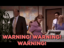 the office warning