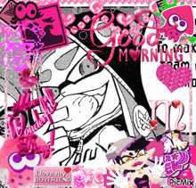 a collage of images with one that says i love my boyfriend on it