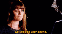 Glee Rachel Berry GIF - Glee Rachel Berry Let Me See Your Phone GIFs