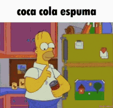 Coca Cola Espuma Kaboom GIF - Coca Cola Espuma Kaboom Simpsons GIFs