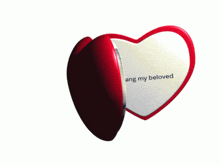 a heart shaped mirror shows a man with headphones and says kangkang my beloved