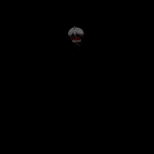 a cartoon character with red eyes is smiling