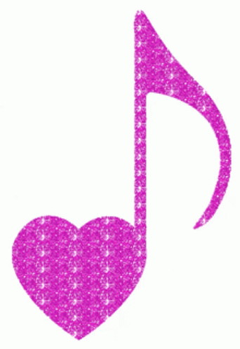 music note heart purple