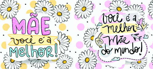 a greeting card for mother 's day with daisies and the words " mae você e a melhor "