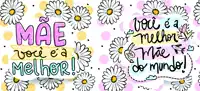 a greeting card for mother 's day with daisies and the words " mae você e a melhor "