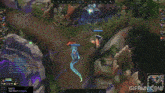 a screen shot of a league of legends game with a gifrun.com logo