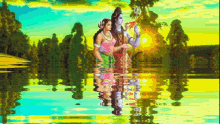 lord shiva reflection water nature