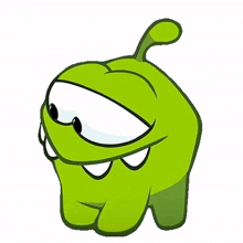 caught my attention om nom cut the rope what huh