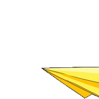 a cartoon drawing of a girl with a graduation cap holding a yellow paper airplane