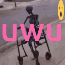 Uwu Skeleton GIF - Uwu Skeleton Wheelchair GIFs