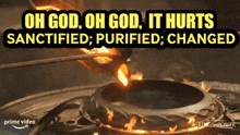 a prime video ad for kings power shows a fire burning