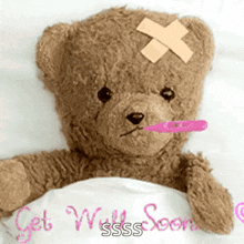 getwellsoon sick teddybear
