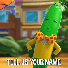 Tell Us Your Name Mr Slim GIF - Tell Us Your Name Mr Slim Blippi Wonders - Educational Cartoons For Kids GIFs