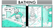 Comics Bathing GIF - Comics Bathing Getin GIFs