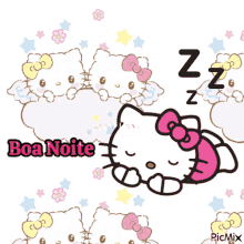 good night sleeping hello kitty boa noite night