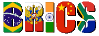 the word brics is displayed with the flags of different countries