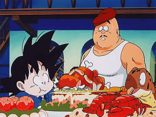 Goku Songoku GIF eating meat Goku Songoku GIF