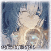 a picture of a girl with the words rei 's cutiepie