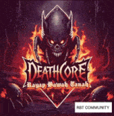a poster with a skull and the words deathcore