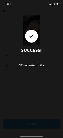a phone screen that says success and a picture of a woman