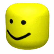 a yellow cube with a smiley face on it
