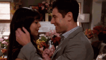 Schmidt And Cece Kiss New Girl GIF