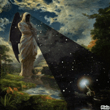 a painting of a grim reaper with pixiz written in the bottom right corner